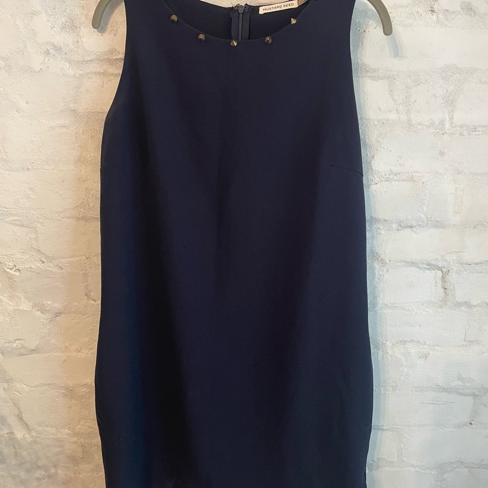 Mustard Seed Navy Blue Studded Mini Dress